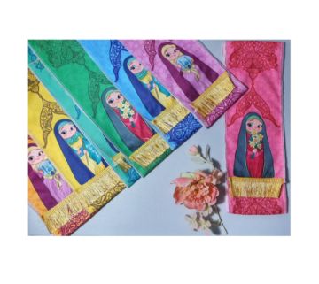 تصویر  شال کودکانه رنگی طرح های امام عصر / دخترانه