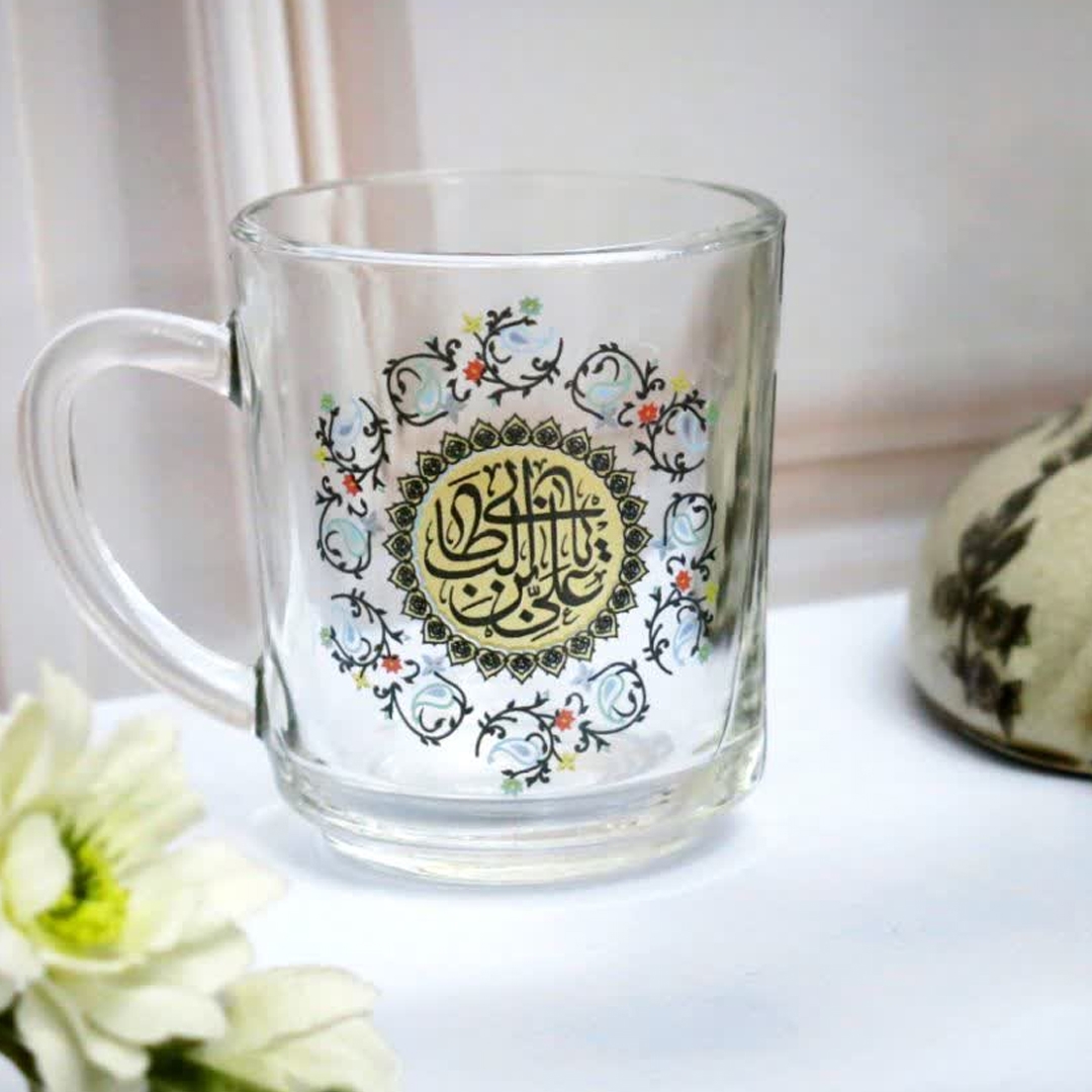 تصویر  لیوان دسته دار طرح یا علی ابن ابی طالب