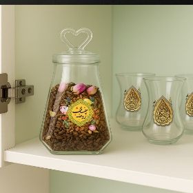 شیشه چای طرح چای روضه- شیشه نذری