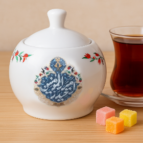 قندان چینی طرح  امیرالمومنین حیدر - قندان مذهبی